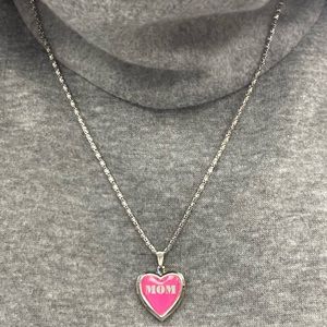 Heart mom necklace